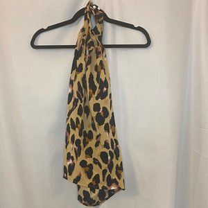 Leopard Flowy Halter Top